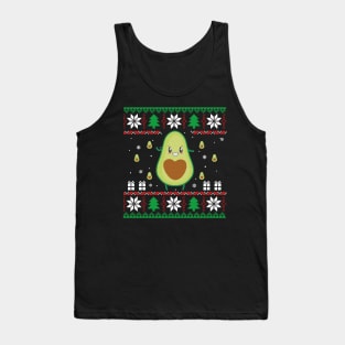 Funny Avocado Ugly Christmas Sweater Vegan Tank Top